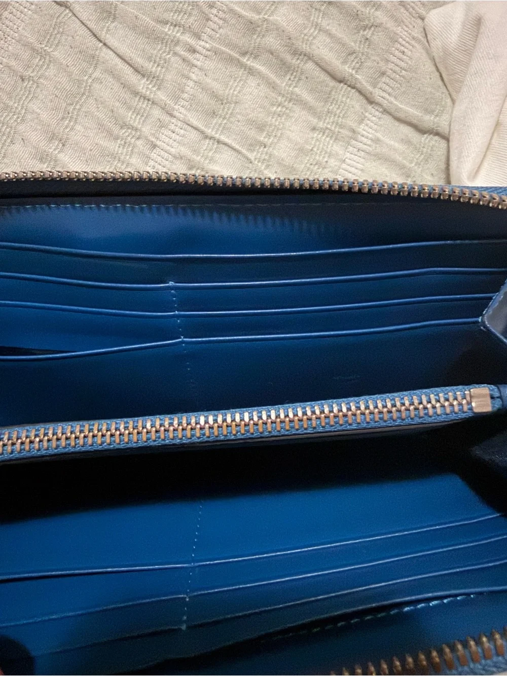 Pretty MCM blue zipper wallet!!!
